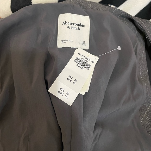 Abercrombie & Fitch Charcoal Pinstripe Mini Dress - Picture 7 of 15